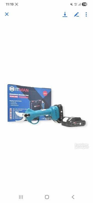 nozevi za prekrupace: Aku Makaze HITMAN 62V Model HT/BSCS-6805I Ove akumulatorske — 2