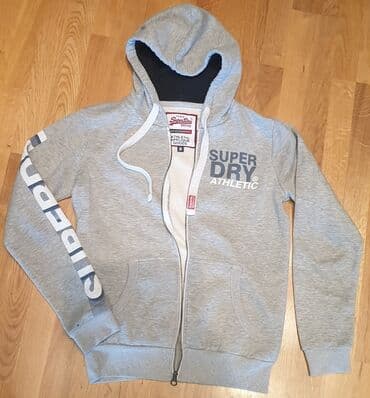 elegantne pantalone sa visokim strukom: SuperDry - SUPER DRY dukserica za muškarce. Deblji duks, sa — 1