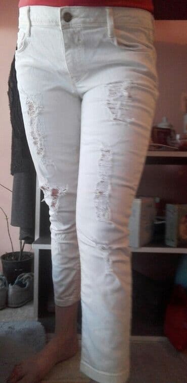 elegantne pantalone sa visokim strukom: Pantalone sa elastinom dubok pojas 400 dinara — 1
