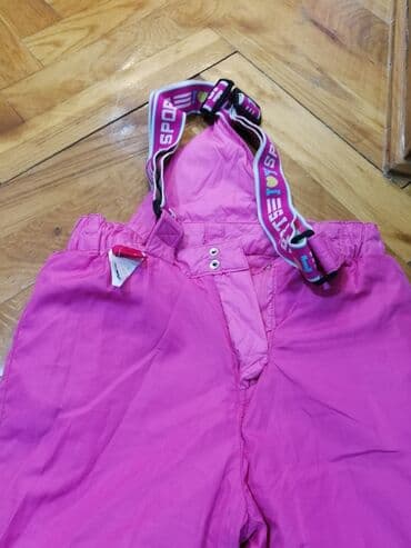 elegantne pantalone sa visokim strukom: 110-116, bоја - Ljubičasta — 2