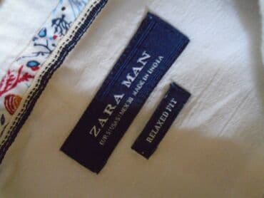 zara parfemi akcija: ZARA MAN bela letnja košulja relaxed fit od 100% pamuka, naznačene — 3