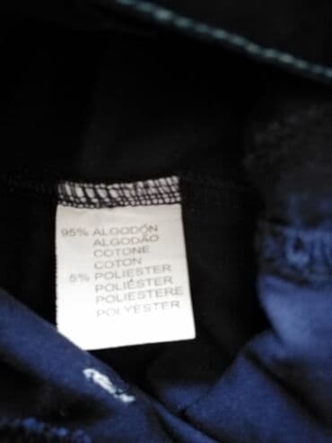 elegantne pantalone sa visokim strukom: 3/4 pantalone, 68-74, bоја - Tamnoplava — 2