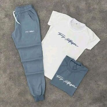 mantil s: Komplet, L (EU 52), M (EU 50), S (EU 48), Tommy Hilfiger, bоја - Tamnoplava, Pamuk — 1