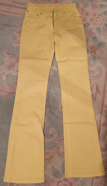 ramax novi sad: SASIO jeans zute farmerke ravan model, blago se sire od kolena. XS — 3