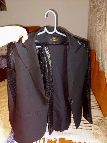 parka s: S (EU 36), Jednobojni, bоја - Crna — 1