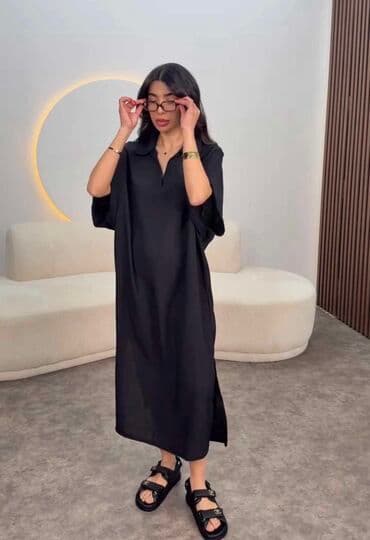haljine sa spustenim strukom: 3XL (EU 46), bоја - Zelena, Oversize, Kratkih rukava — 4