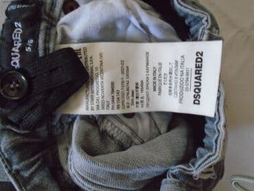 elegantne pantalone sa visokim strukom: Fansy original Dsquared2 farmerke za dečake, za uzrast od 5-6 godina — 3