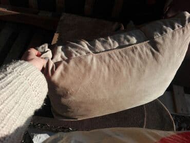 Pillows: Throw pillow, color - Grey — 1