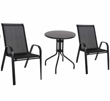 lidl sto i stolice za decu: Baštenski set Sto - metalna konstrukcija Prečnik 60cm -Dimenzije — 1