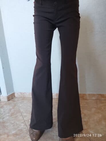Pantalone: S (EU 36), Visok struk, Zvoncare — 2