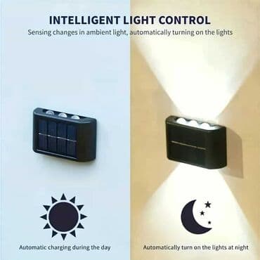 okapnice za krov cena: 6 LED solarnih zidnih svetala za spoljnu upotrebu/2 komada. Opremljen — 10