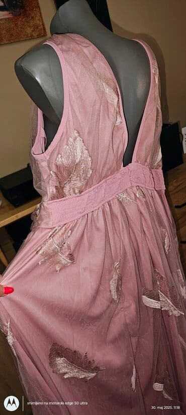 zara haljina s: 5XL (EU 50), bоја - Roze, Večernji, maturski, Top (bez rukava) — 4