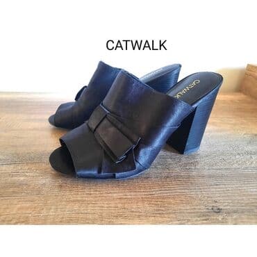 elegantne pantalone sa visokim strukom: Modne papuče, Catwalk, 37 — 1