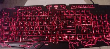 svetleća tastatura: Tastatura yennki sa bojama:crvena,plava i ljubicasta tastatura malo — 3