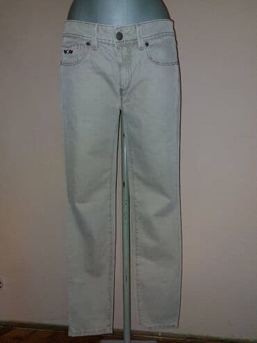 Pantalone, Farmerke, Šortsevi: Farmerke jeans west slim fit farmerke, sivo/bež boje, u odličnom — 1