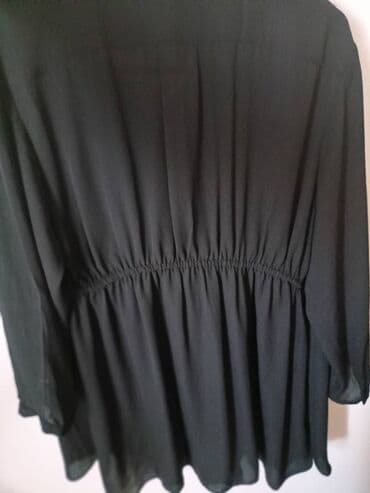 Košulje: H&M, L (EU 40), Poliester, Jednobojni, bоја - Crna — 2