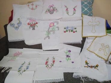 Towels: Floral, color - White — 19