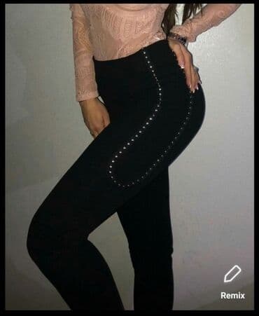 elegantne pantalone sa visokim strukom: S (EU 36), Visok struk — 1