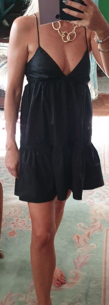 елегантне хаљине: Zara S (EU 36), bоја - Crna, Na bretele — 5